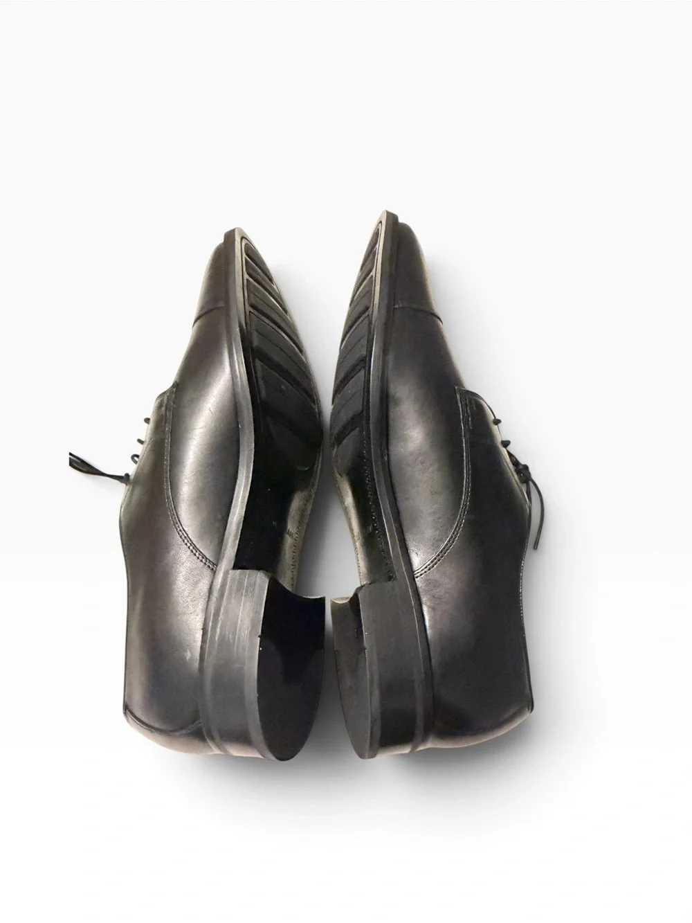 Cole Haan Black Leather Cap-Toe Derby Shoes, like new, SZ12